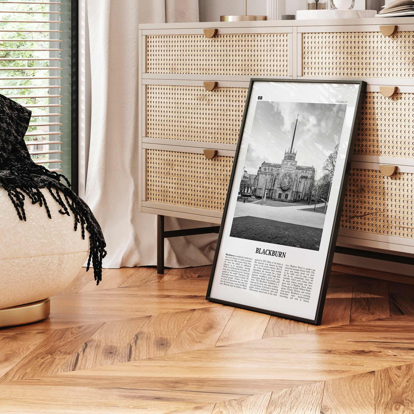 Blackburn Print Black and White, Blackburn Wall Art, Blackburn Poster, Blackburn Photo, Blackburn Wall Décor, Blackburn Map, England, Uk