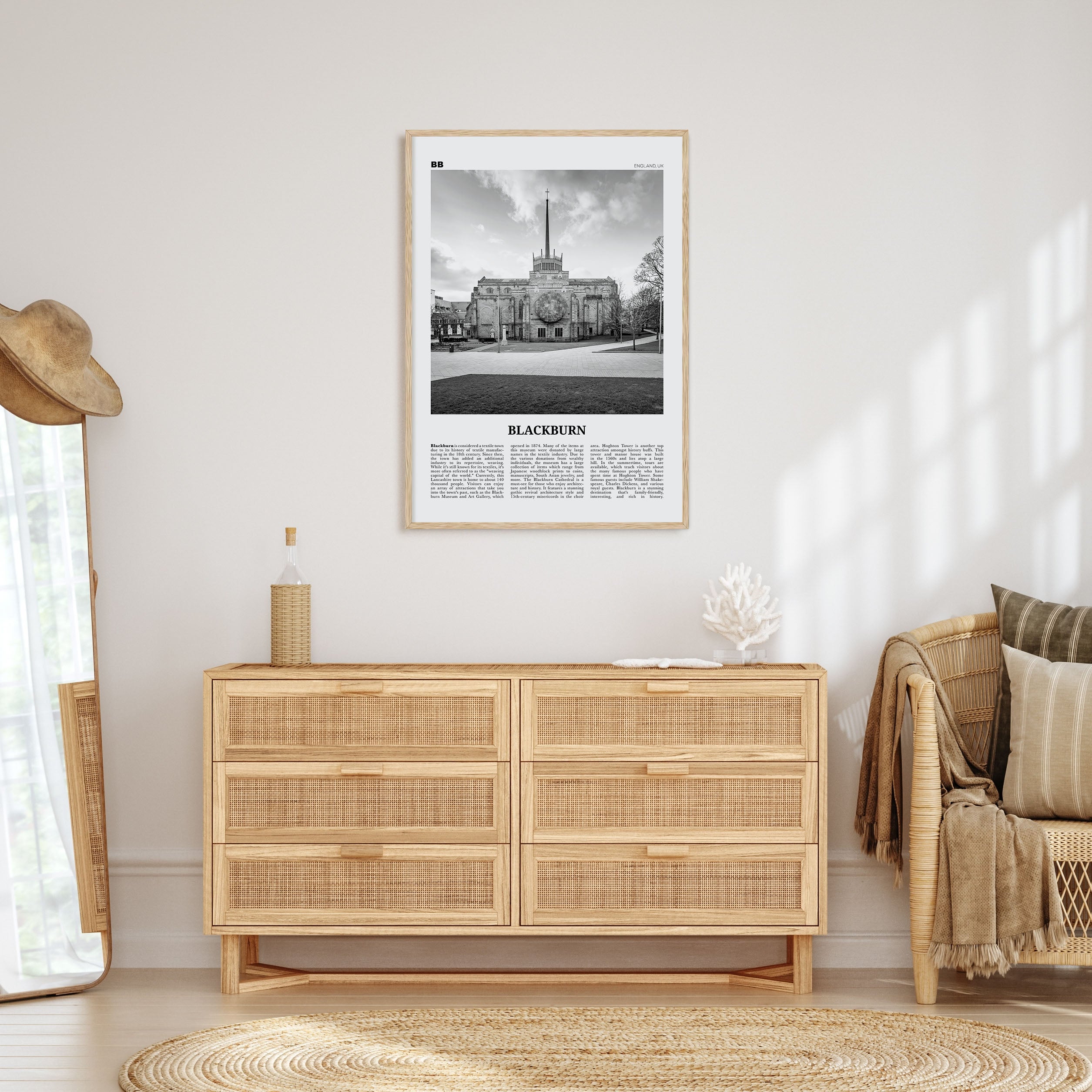 Blackburn Travel B&W Poster