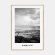 Blacksburg Portrait B&W Poster