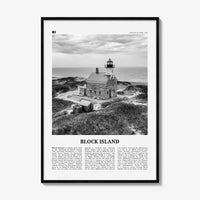 Block Island Print Black and White, Block Island Wall Art, Block Island Poster, Block Island Photo, Block Island Décor, Rhode Island, USA