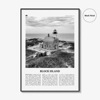 Block Island Print Black and White, Block Island Wall Art, Block Island Poster, Block Island Photo, Block Island Décor, Rhode Island, USA