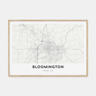 Bloomington Map Landscape Poster