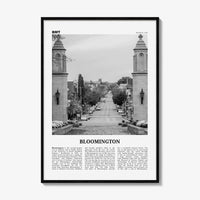 Bloomington Print Black and White, Bloomington Wall Art, Bloomington Poster, Bloomington Photo, Bloomington Wall Décor, Indiana, USA