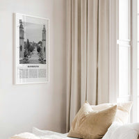 Bloomington Print Black and White, Bloomington Wall Art, Bloomington Poster, Bloomington Photo, Bloomington Wall Décor, Indiana, USA