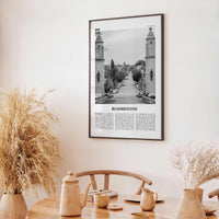 Bloomington Print Black and White, Bloomington Wall Art, Bloomington Poster, Bloomington Photo, Bloomington Wall Décor, Indiana, USA