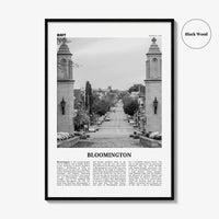 Bloomington Print Black and White, Bloomington Wall Art, Bloomington Poster, Bloomington Photo, Bloomington Wall Décor, Indiana, USA