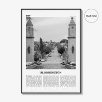 Bloomington Print Black and White, Bloomington Wall Art, Bloomington Poster, Bloomington Photo, Bloomington Wall Décor, Indiana, USA