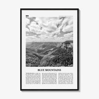 Blue Mountains Print Black and White, Blue Mountains Wall Art, Blue Mountains Poster, Blue Mountains Photo, Blue Mountains Décor, Australia