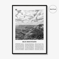 Blue Mountains Print Black and White, Blue Mountains Wall Art, Blue Mountains Poster, Blue Mountains Photo, Blue Mountains Décor, Australia