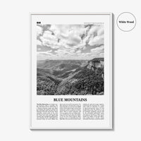 Blue Mountains Print Black and White, Blue Mountains Wall Art, Blue Mountains Poster, Blue Mountains Photo, Blue Mountains Décor, Australia