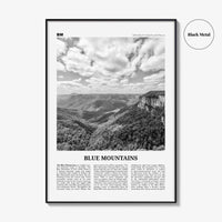Blue Mountains Print Black and White, Blue Mountains Wall Art, Blue Mountains Poster, Blue Mountains Photo, Blue Mountains Décor, Australia