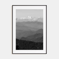 Blue Ridge Mountains Photo B&W Poster