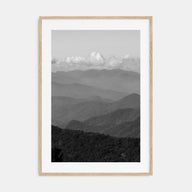 Blue Ridge Mountains Photo B&W Poster