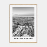 Blue Ridge Mountains Portrait B&W Poster