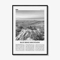 Blue Ridge Mountains Print Black and White, Blue Ridge Mountains Wall Art, Blue Ridge Mountains Poster, Blue Ridge Mountains Photo