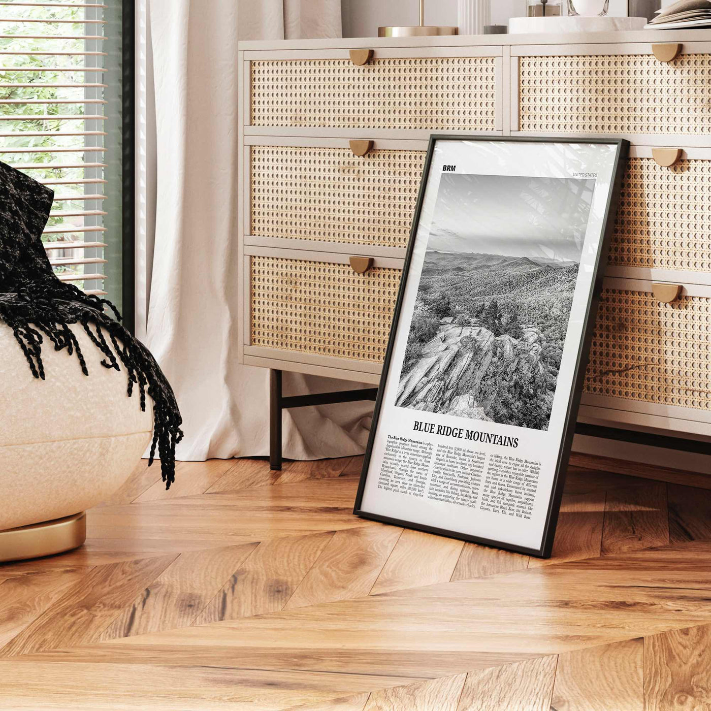 Blue Ridge Mountains Print Black and White, Blue Ridge Mountains Wall Art, Blue Ridge Mountains Poster, Blue Ridge Mountains Photo