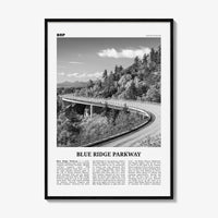 Blue Ridge Parkway Print Black and White, Blue Ridge Parkway Wall Art, Blue Ridge Parkway Poster, Blue Ridge Parkway Photo, United States