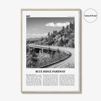 Blue Ridge Parkway Print Black and White, Blue Ridge Parkway Wall Art, Blue Ridge Parkway Poster, Blue Ridge Parkway Photo, United States