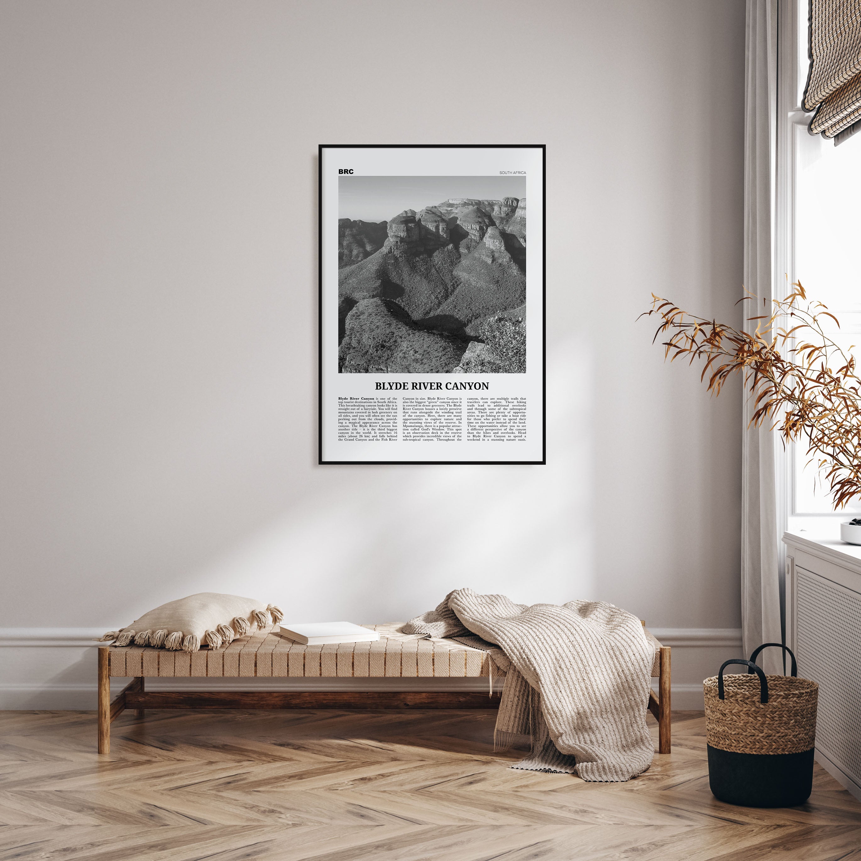 Blyde River Canyon Travel B&W Poster