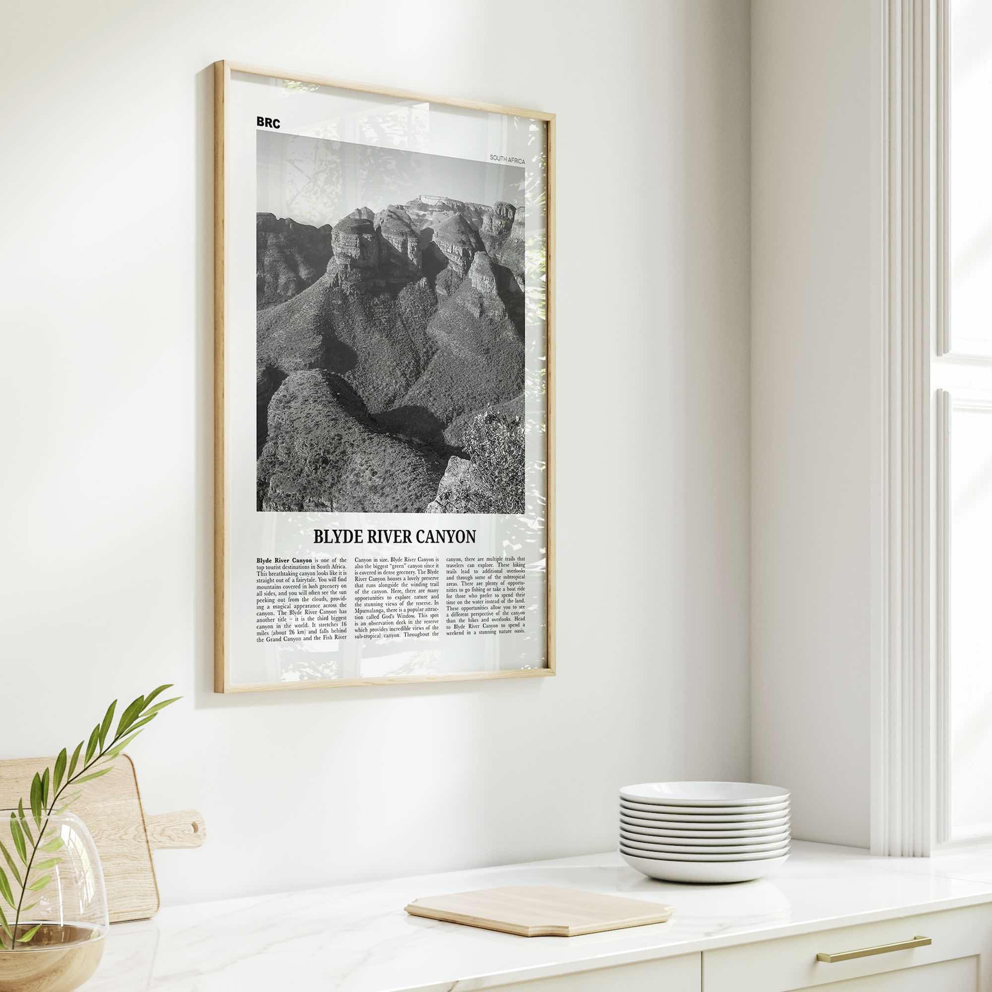 Blyde River Canyon Print Black and White, Blyde River Canyon Wall Art, Blyde River Canyon Poster, Blyde River Canyon Photo, South Africa