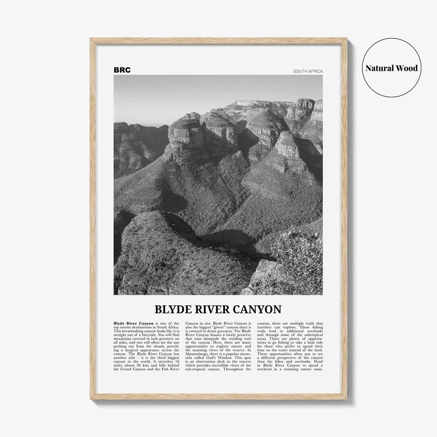 Blyde River Canyon Print Black and White, Blyde River Canyon Wall Art, Blyde River Canyon Poster, Blyde River Canyon Photo, South Africa