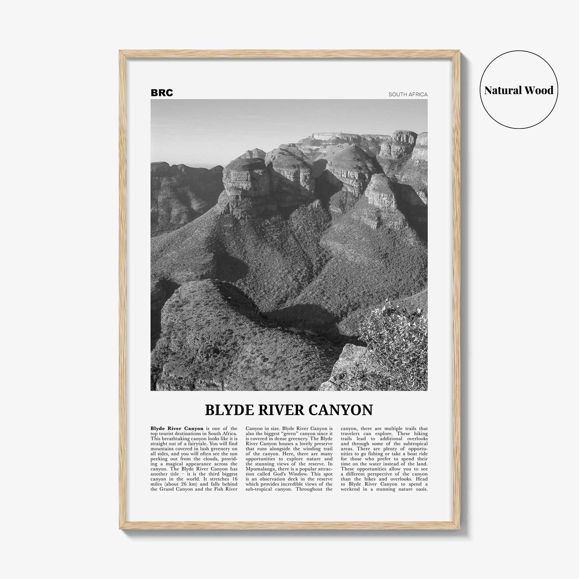 Blyde River Canyon Print Black and White, Blyde River Canyon Wall Art, Blyde River Canyon Poster, Blyde River Canyon Photo, South Africa