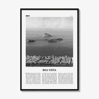 Boa Vista Print Black and White, Boa Vista Wall Art, Boa Vista Poster, Boa Vista Photo, Boa Vista Wall Décor, Boa Vista Map, Brazil