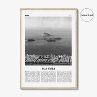 Boa Vista Print Black and White, Boa Vista Wall Art, Boa Vista Poster, Boa Vista Photo, Boa Vista Wall Décor, Boa Vista Map, Brazil