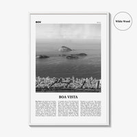 Boa Vista Print Black and White, Boa Vista Wall Art, Boa Vista Poster, Boa Vista Photo, Boa Vista Wall Décor, Boa Vista Map, Brazil