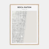 Boca Raton Map Portrait Poster