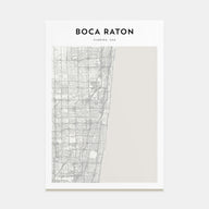 Boca Raton Map Portrait Poster
