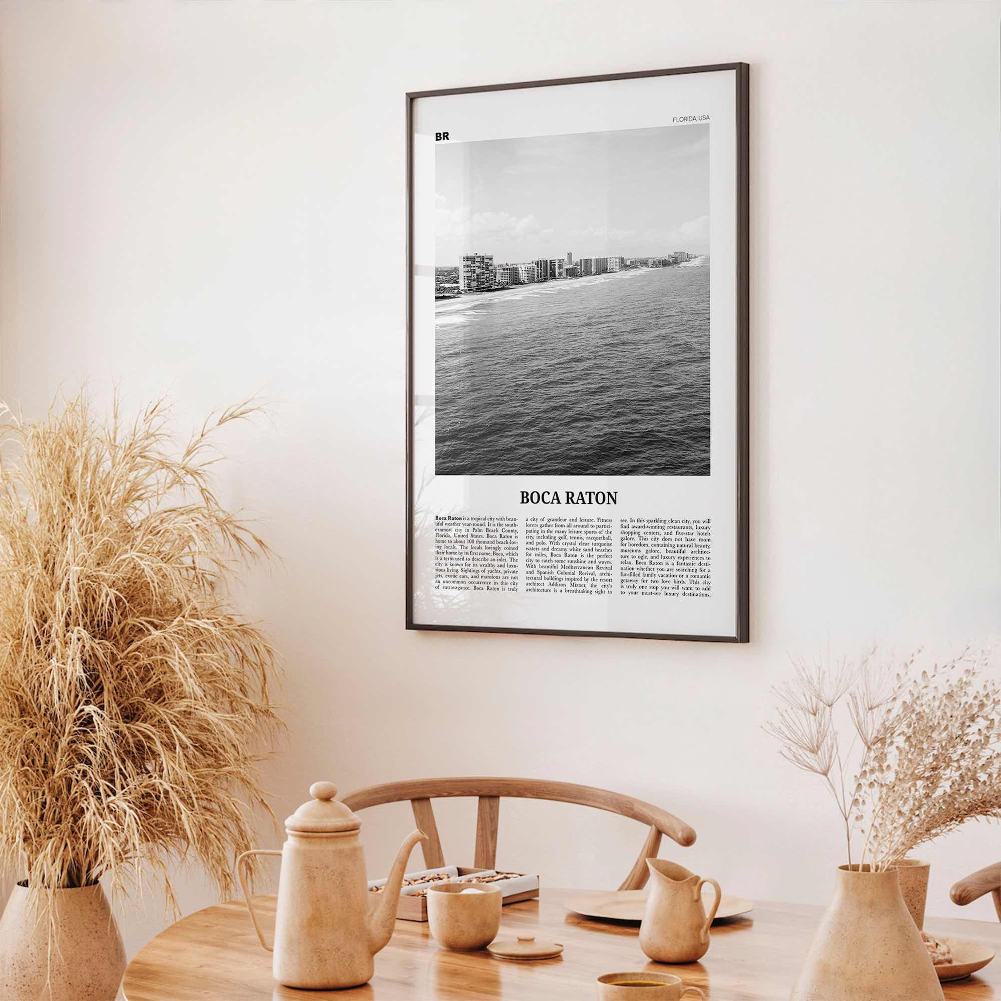 Boca Raton Print Black and White No 1, Boca Raton Wall Art, Boca Raton Poster, Boca Raton Photo, Boca Raton Décor, Florida, USA
