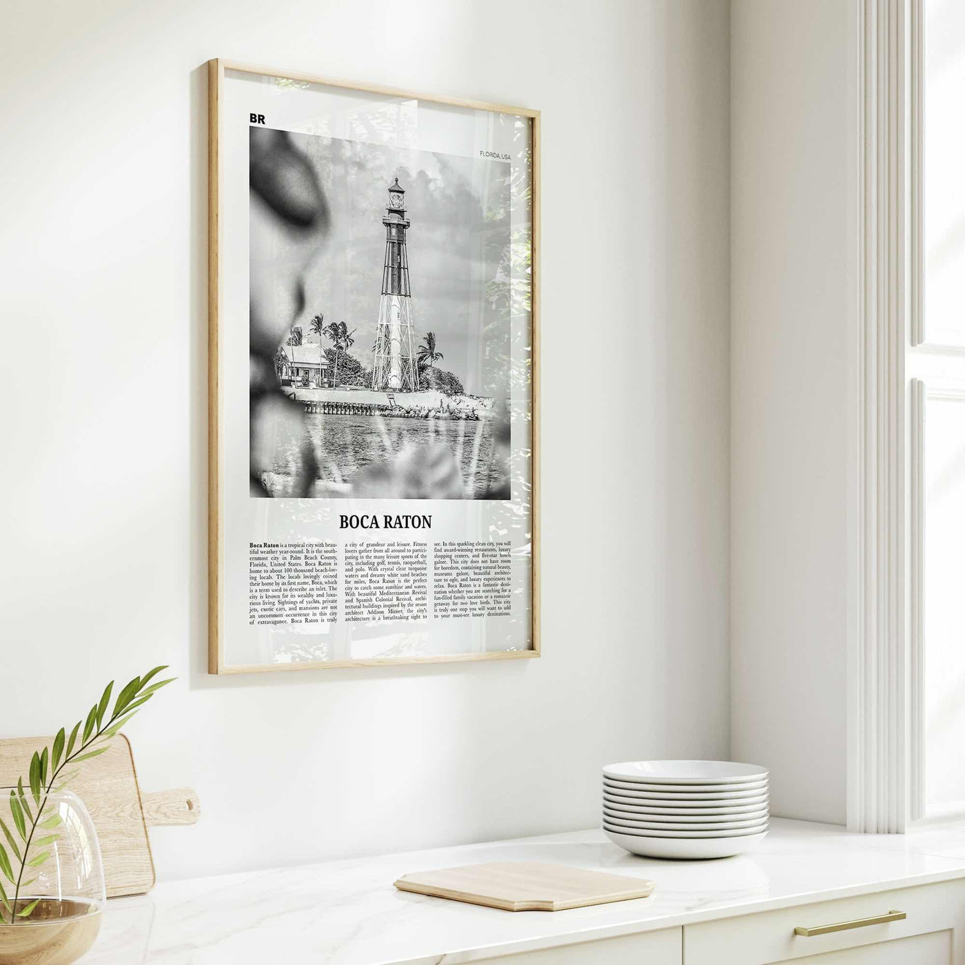 Boca Raton Print Black and White No 2, Boca Raton Wall Art, Boca Raton Poster, Boca Raton Photo, Boca Raton Décor, Florida, USA