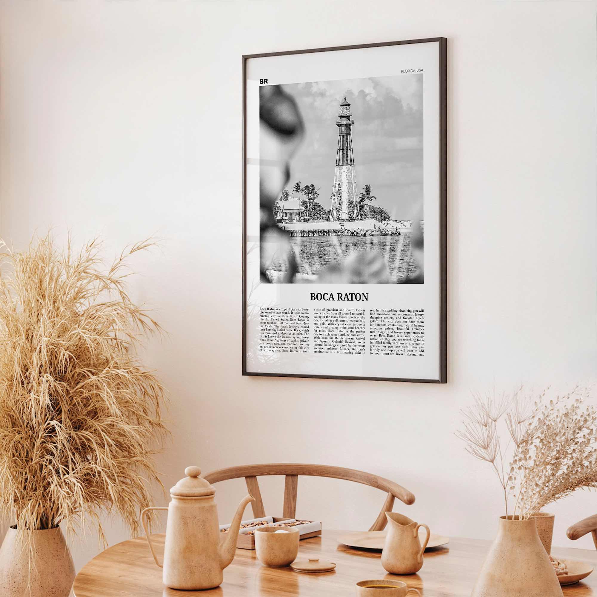 Boca Raton Print Black and White No 2, Boca Raton Wall Art, Boca Raton Poster, Boca Raton Photo, Boca Raton Décor, Florida, USA