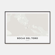 Bocas del Toro Map Landscape Poster