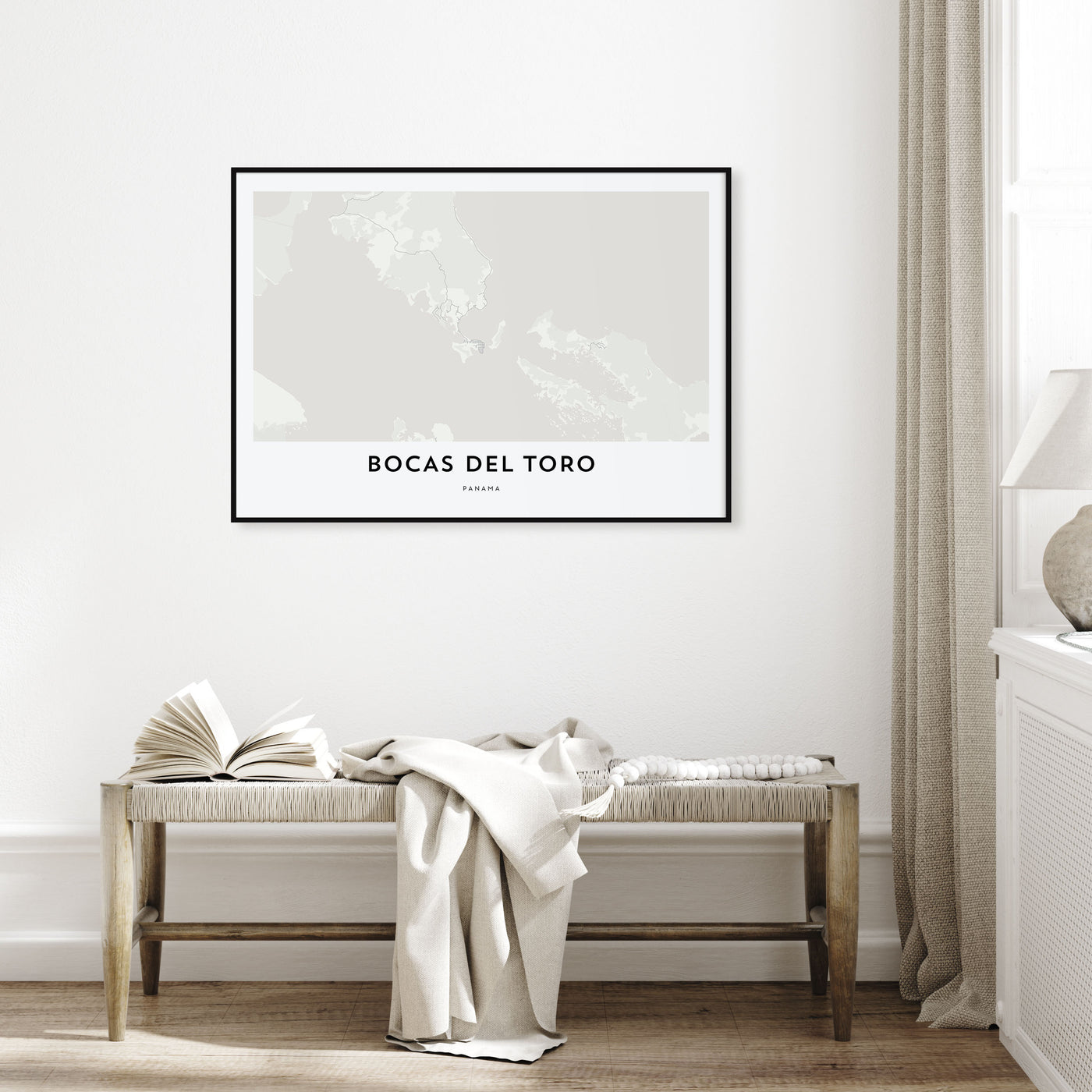 Bocas del Toro Map Landscape Poster