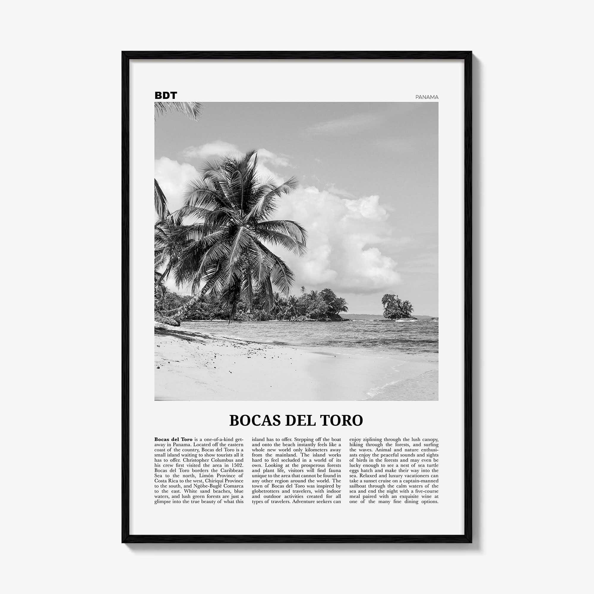 Bocas del Toro Print Black and White, Bocas del Toro Wall Art, Bocas del Toro Poster, Bocas del Toro Photo, Bocas del Toro Décor, Panama