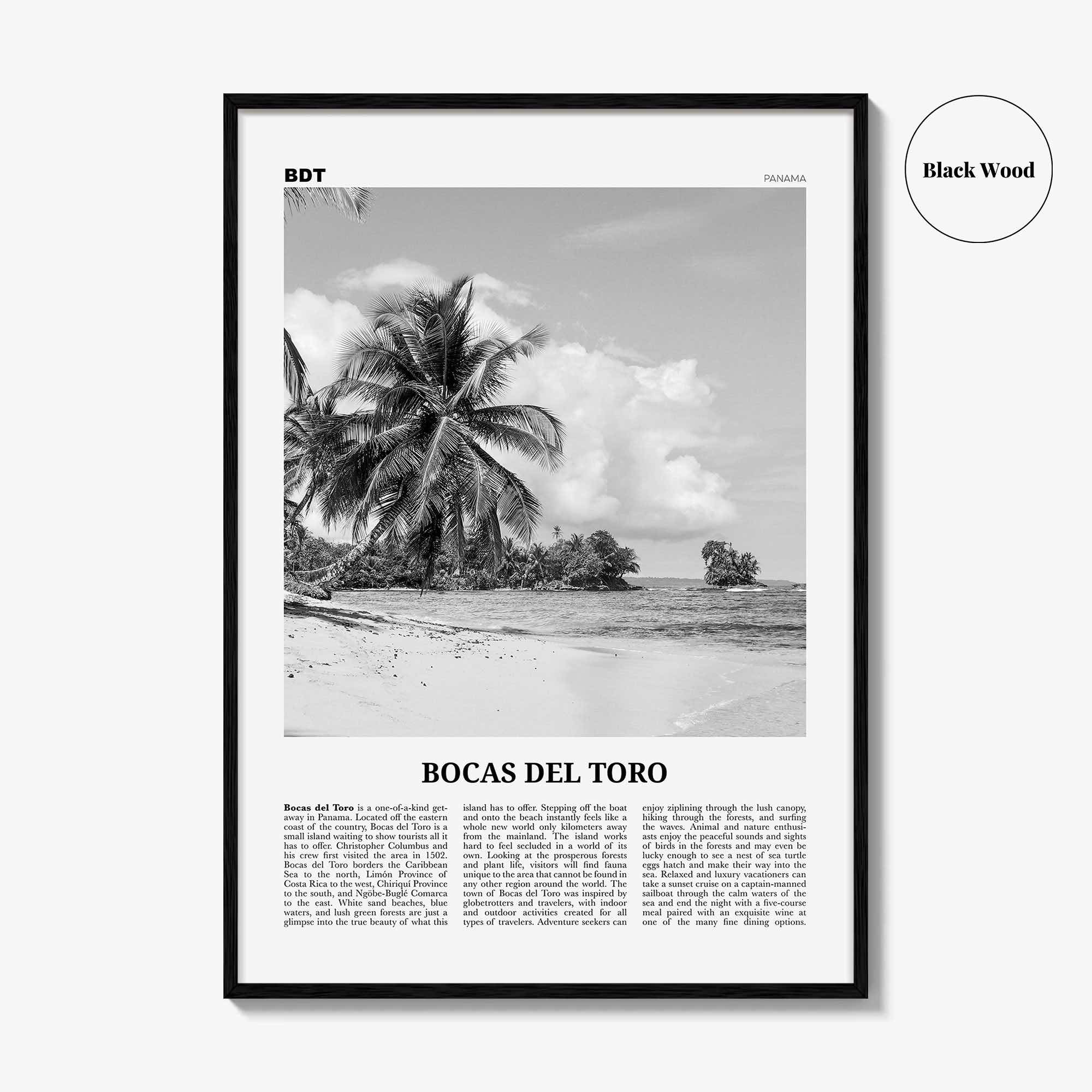 Bocas del Toro Print Black and White, Bocas del Toro Wall Art, Bocas del Toro Poster, Bocas del Toro Photo, Bocas del Toro Décor, Panama