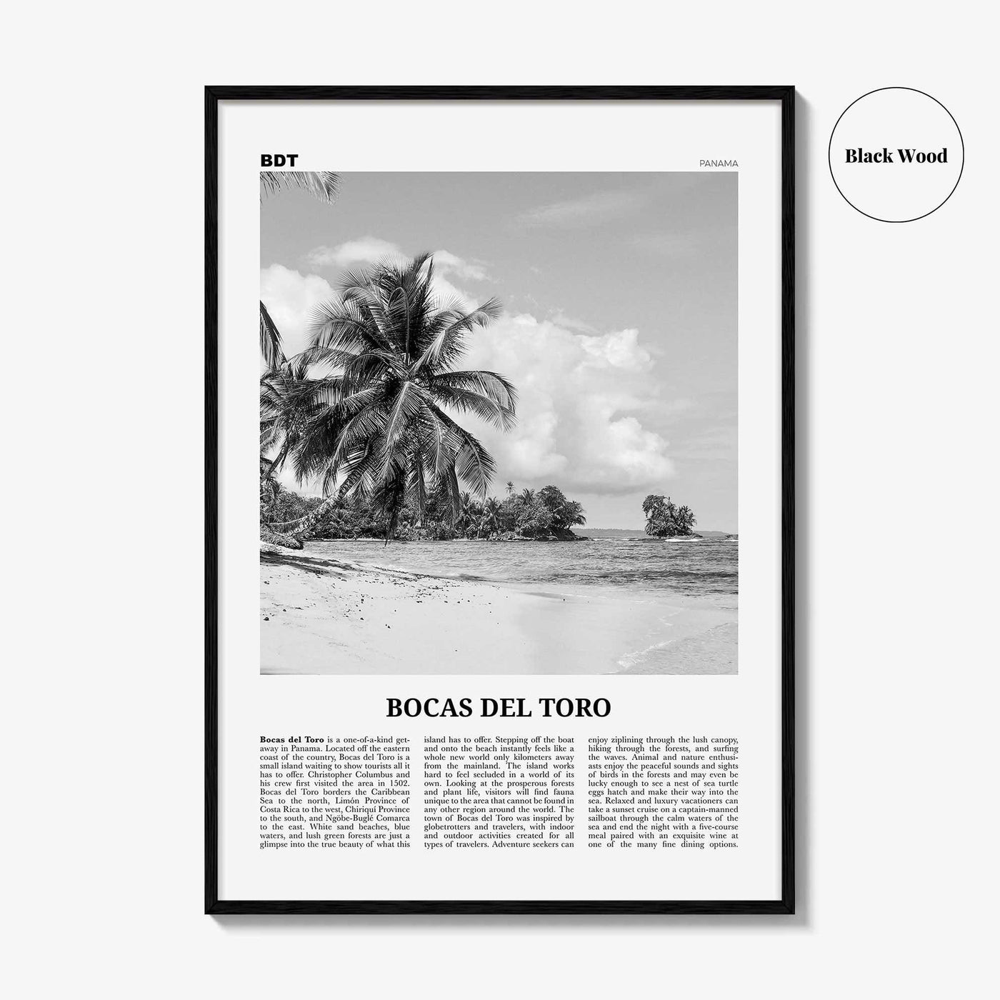 Bocas del Toro Print Black and White, Bocas del Toro Wall Art, Bocas del Toro Poster, Bocas del Toro Photo, Bocas del Toro Décor, Panama