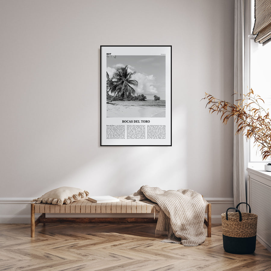 Bocas del Toro Travel B&W Poster