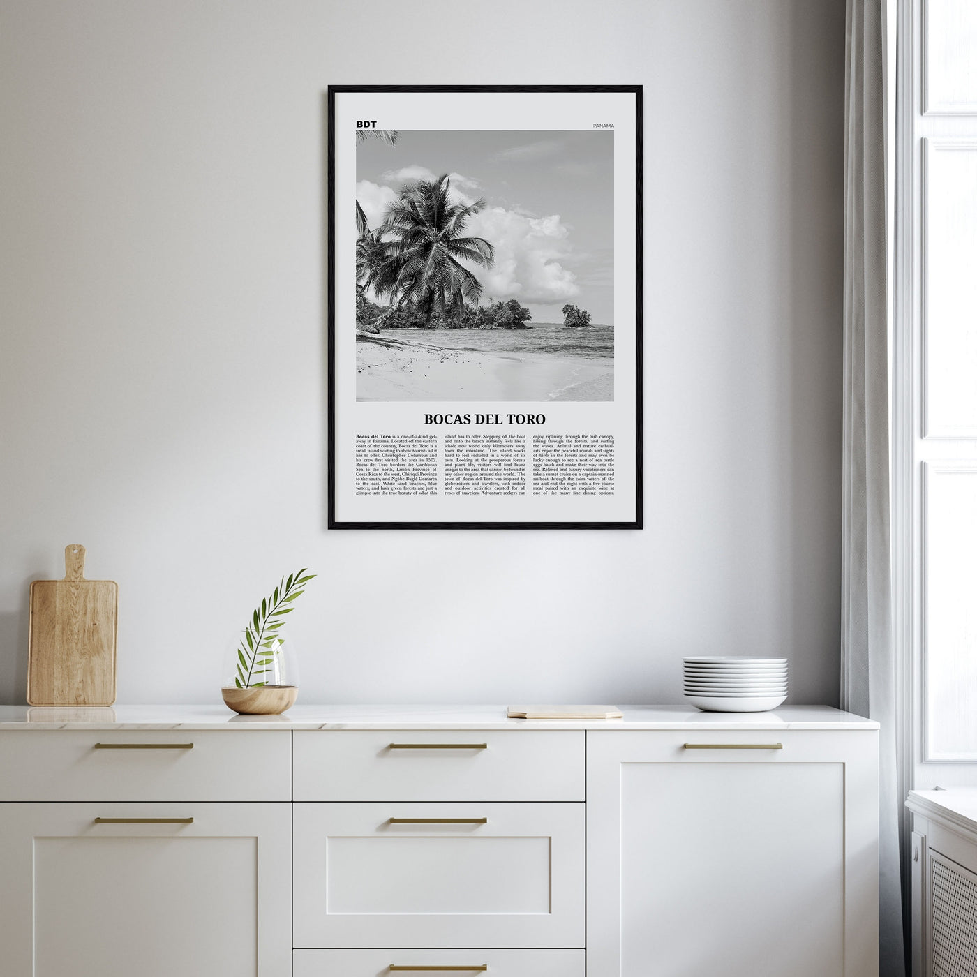 Bocas del Toro Travel B&W Poster