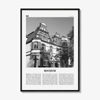 Bochum Print Black and White, Bochum Wall Art, Bochum Poster, Bochum Photo, Bochum Wall Décor, Bochum Map, Germany