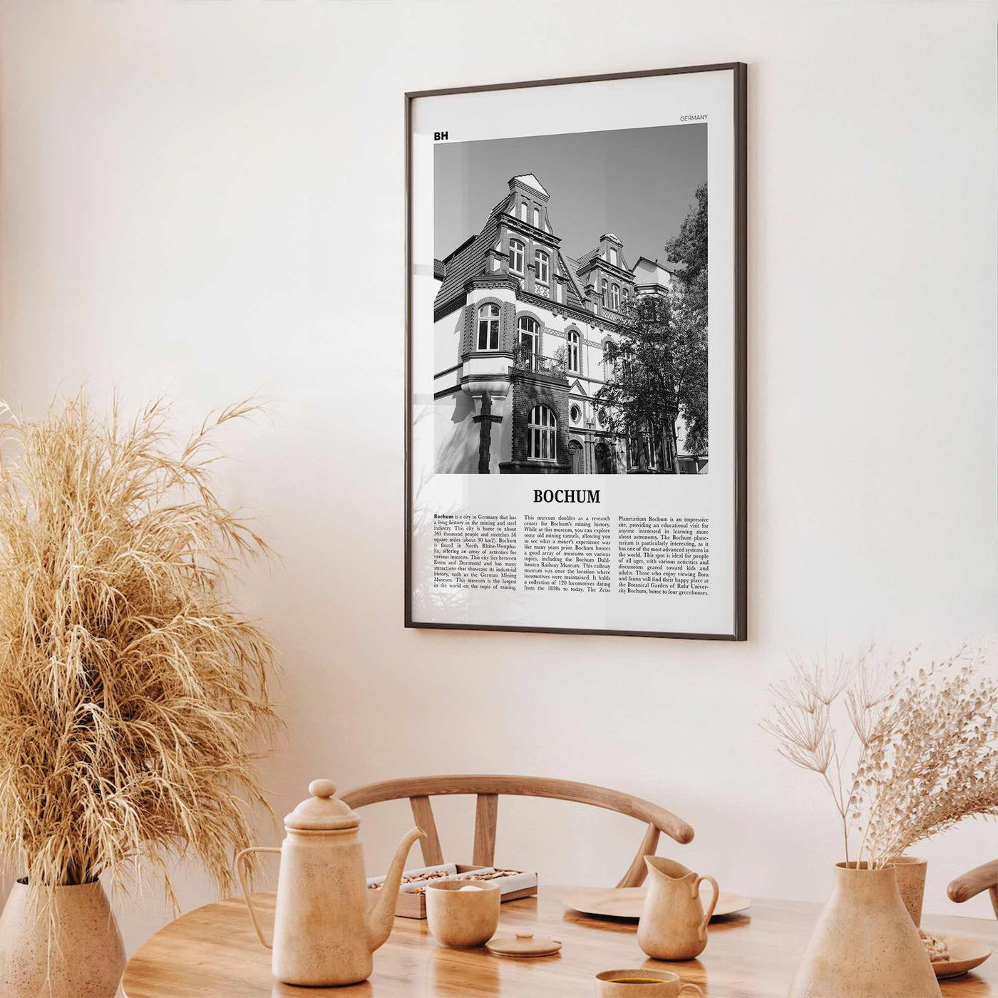 Bochum Print Black and White, Bochum Wall Art, Bochum Poster, Bochum Photo, Bochum Wall Décor, Bochum Map, Germany