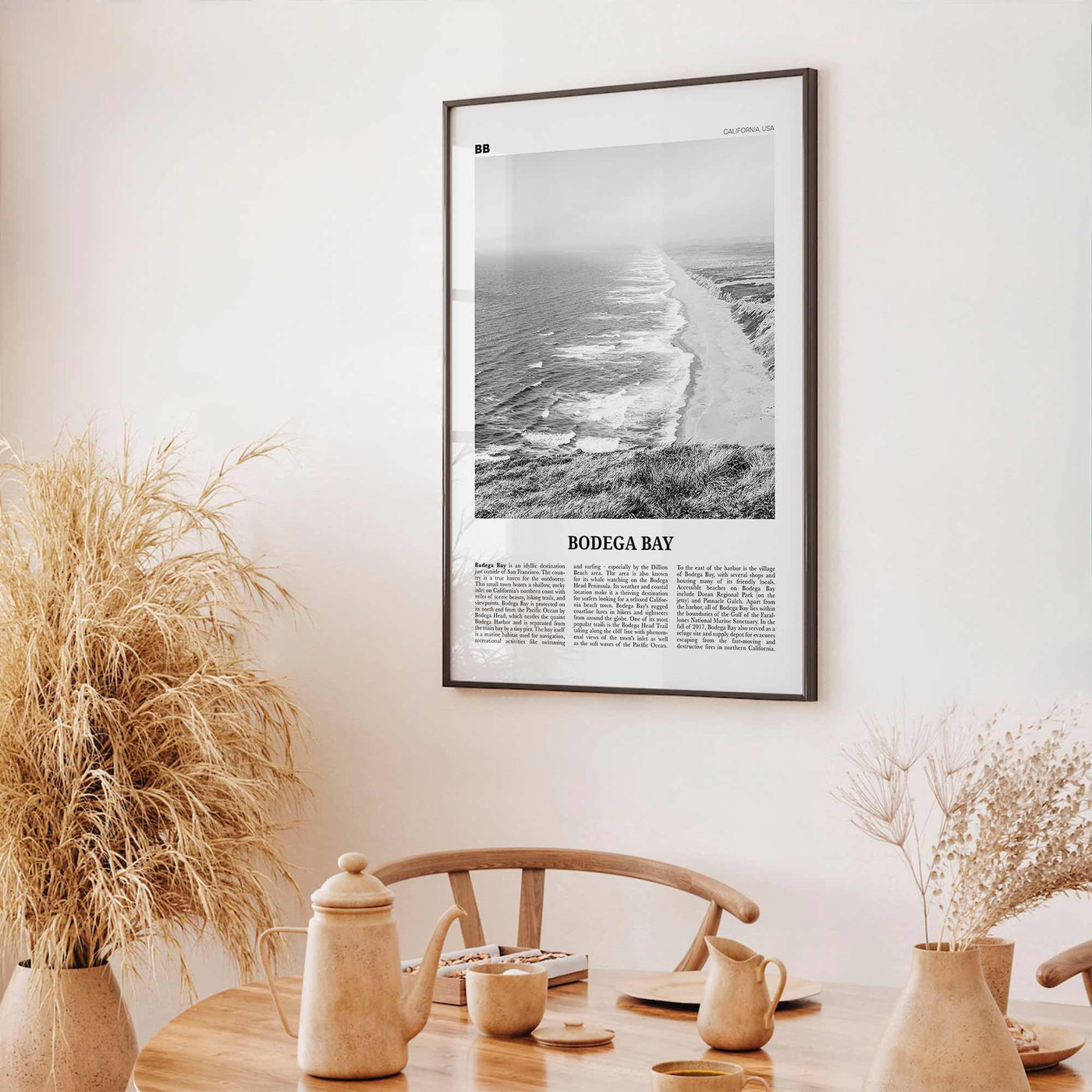 Bodega Bay Print Black and White, Bodega Bay Wall Art, Bodega Bay Poster, Bodega Bay Photo, California, USA, United States, North America