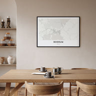 Bodrum Map Landscape Poster