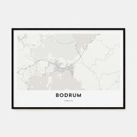 Bodrum Map Landscape Poster