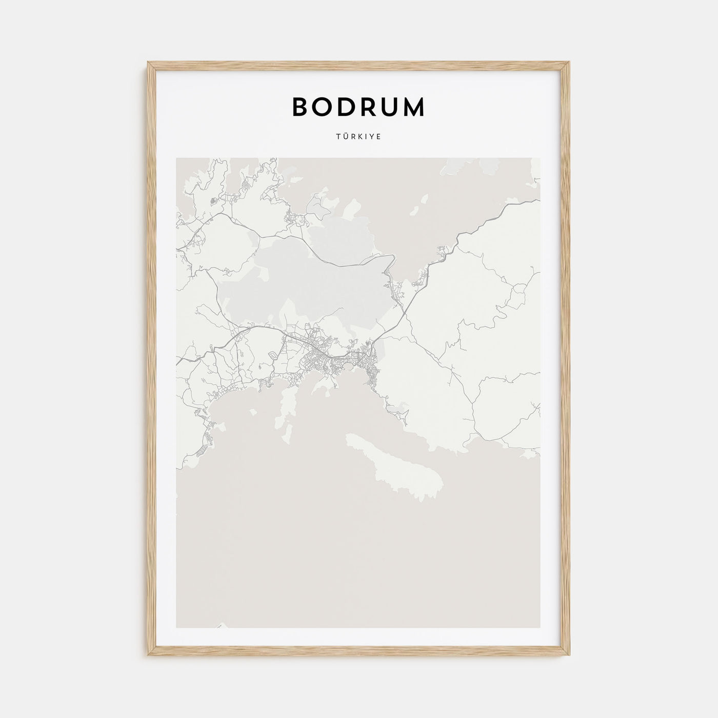 Bodrum Map Portrait Poster