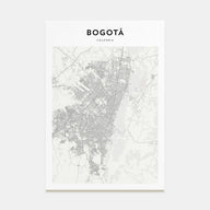Bogotá Map Portrait Poster