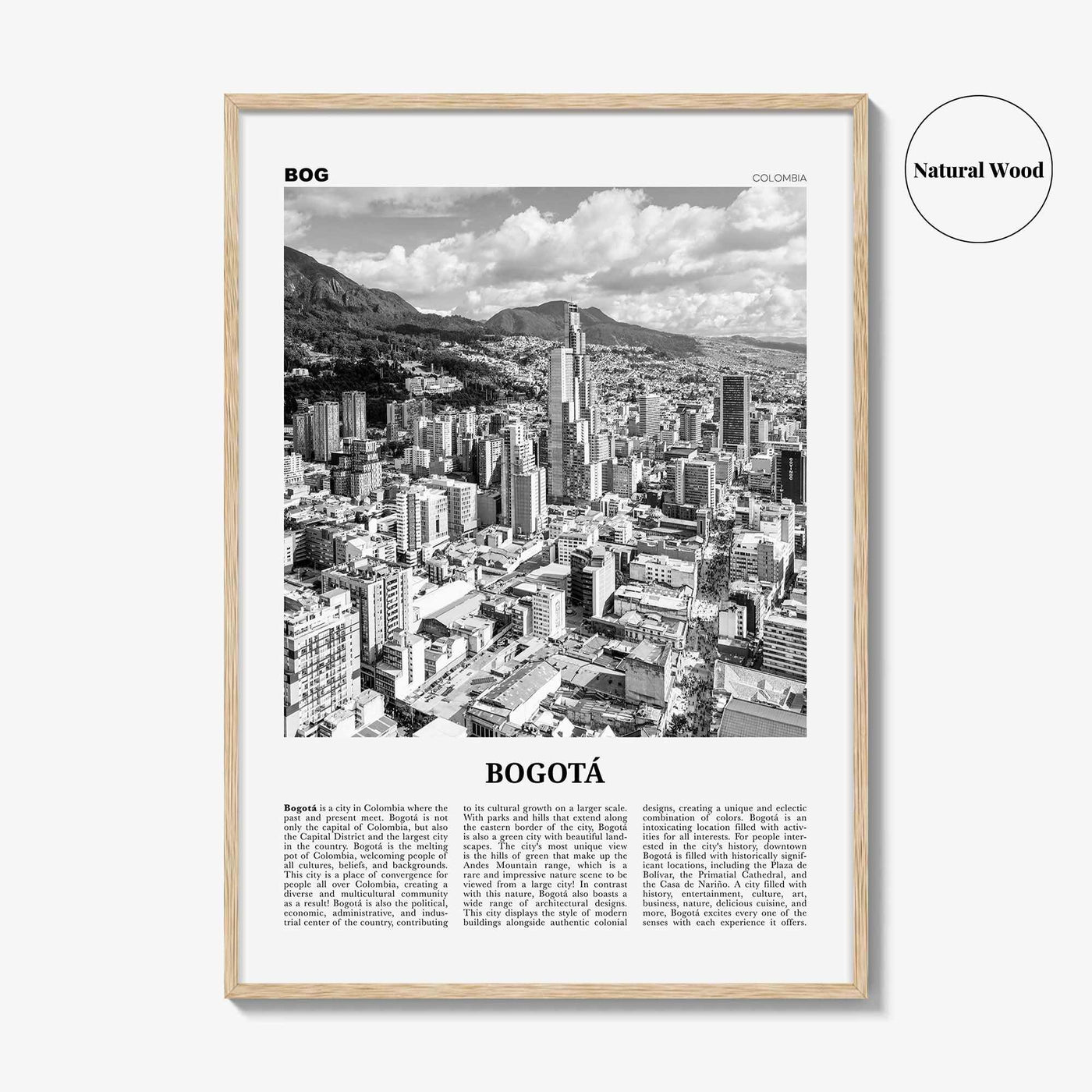 Bogota Print Black and White No 1, Bogota Wall Art, Bogota Poster, Bogota Photo, Bogota Wall Decor, City Print, Bogota, Colombia