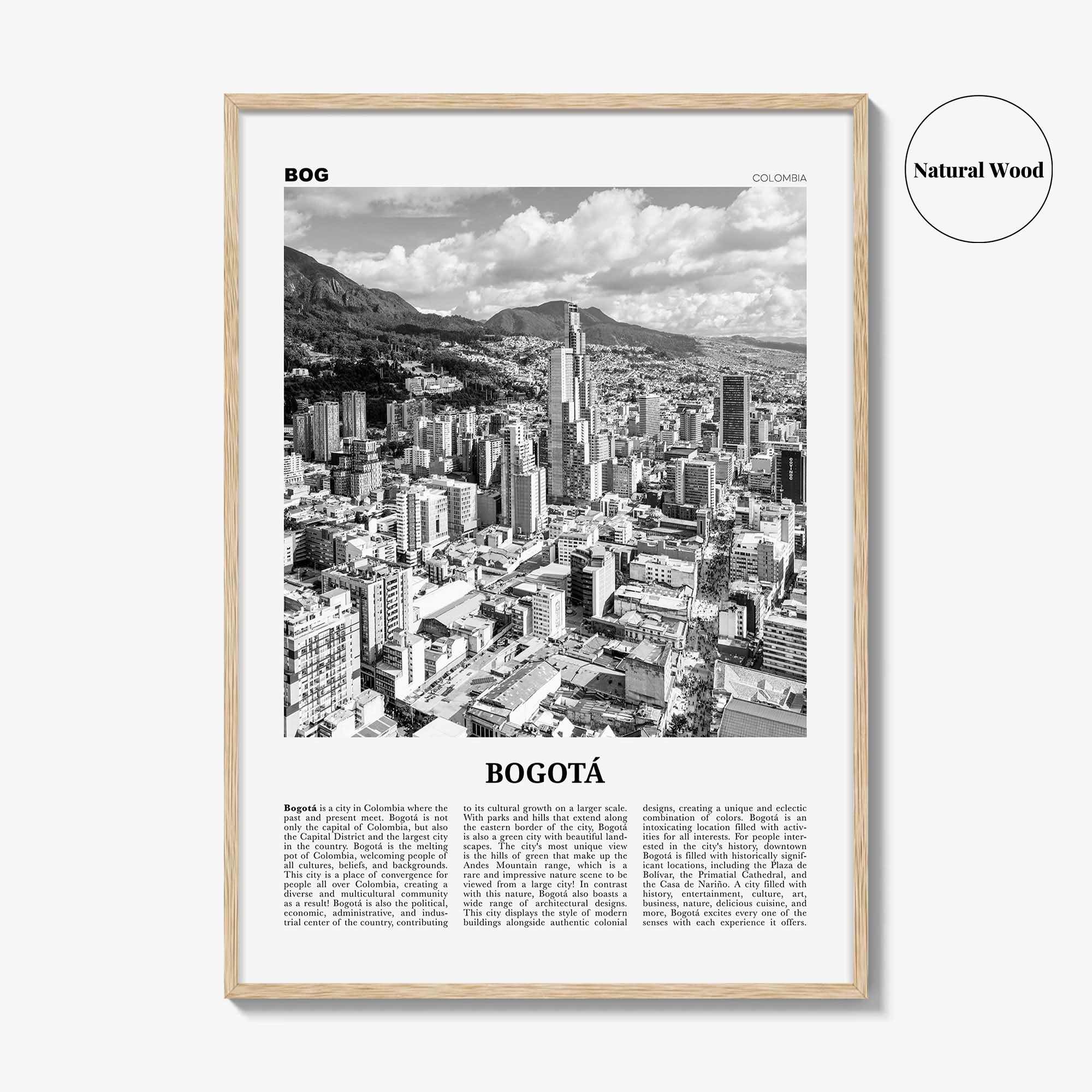 Bogota Print Black and White No 1, Bogota Wall Art, Bogota Poster, Bogota Photo, Bogota Wall Decor, City Print, Bogota, Colombia